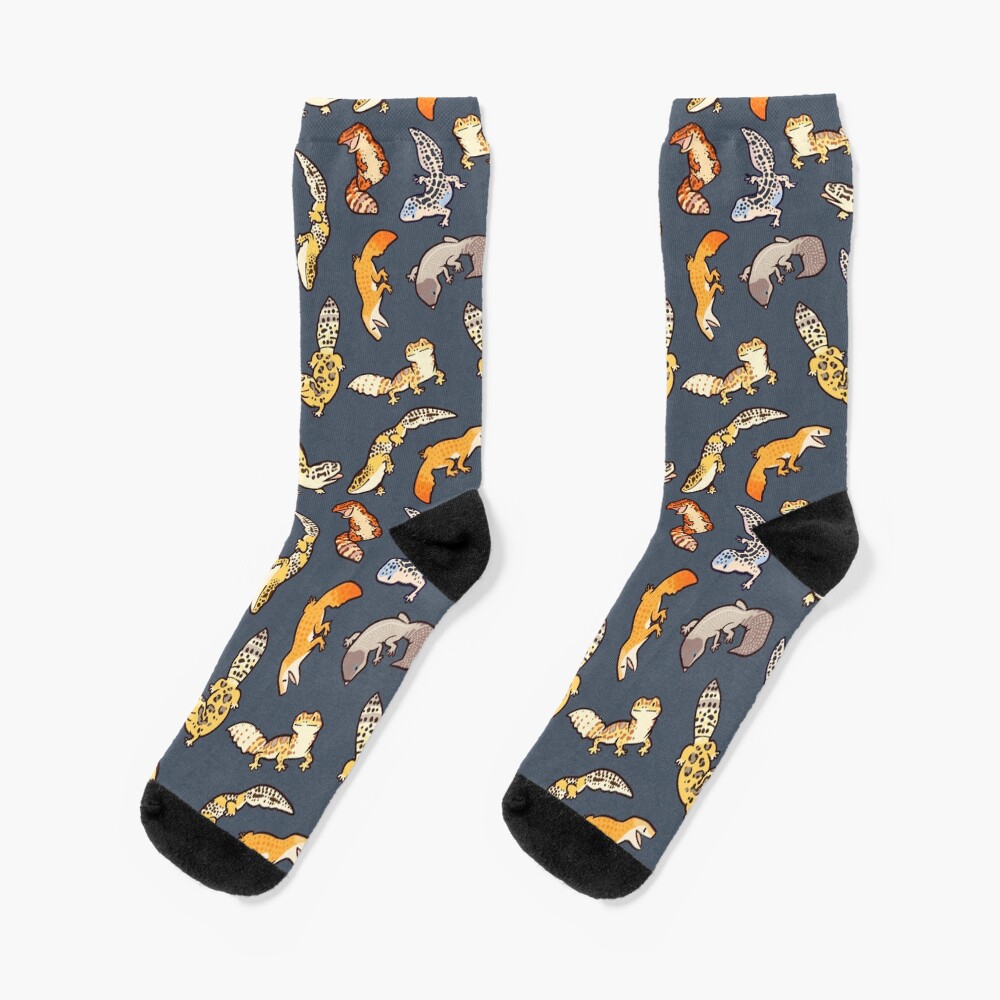 chub geckos in dark grey Socks