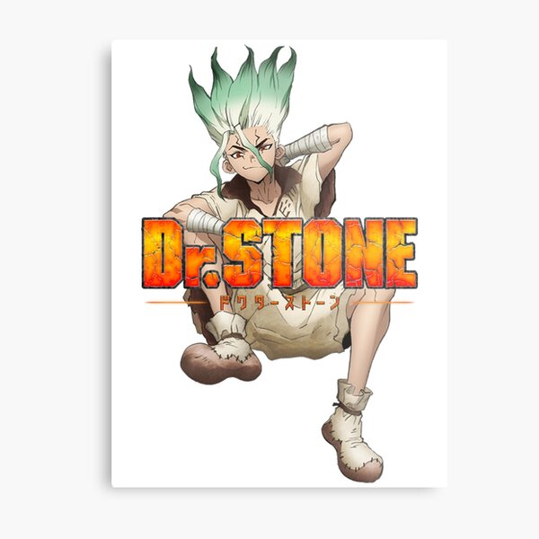 Dr. Stone anime/manga design with Senku Metal Print
