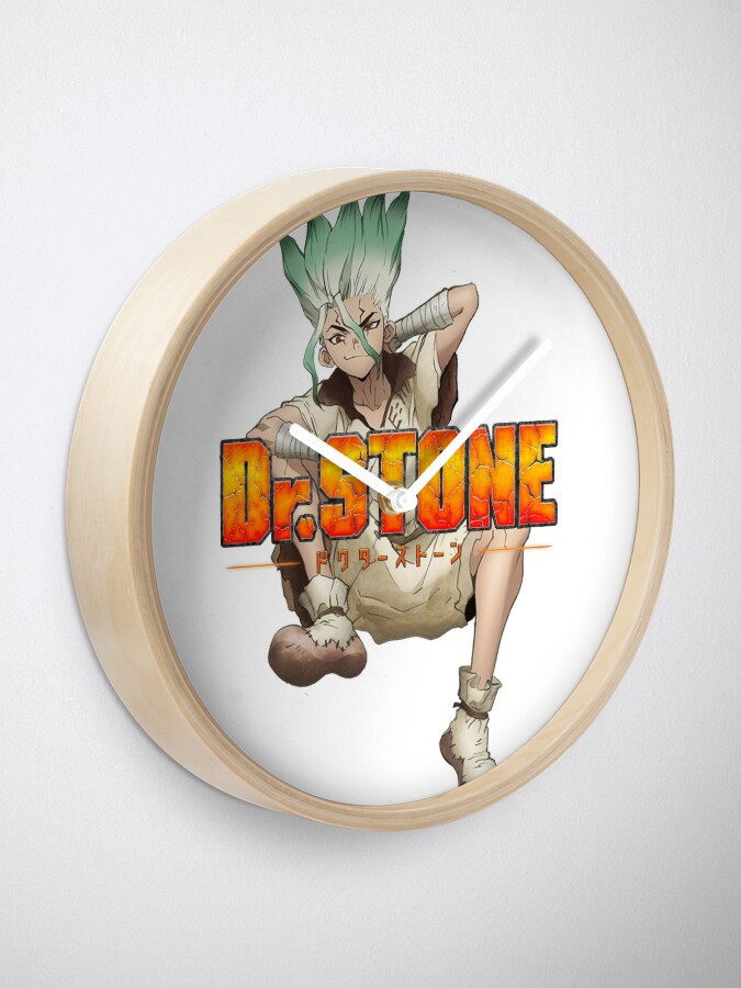 Dr Stone Anime Manga Design With Senku Clock By Thatfattgamer Redbubble