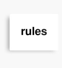 rules Metal Print