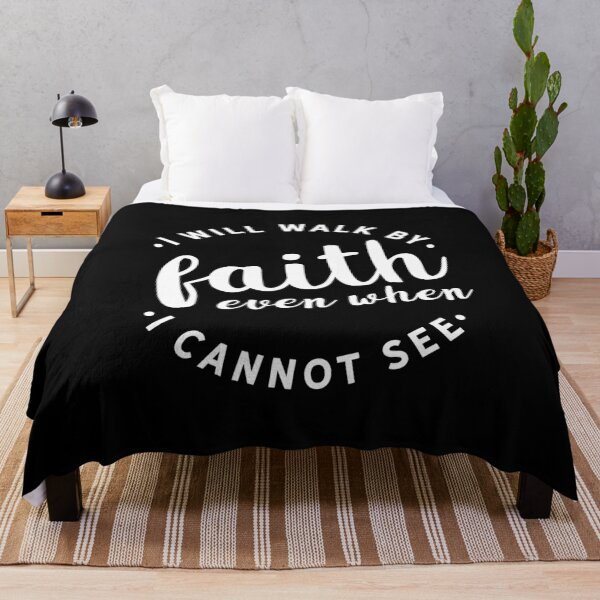 Item preview, Faith Quote Walk By Cannot See Christian Follow Jesus Christ designed and sold by CreatedByHeidi.