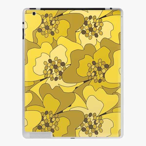 Yellow Ochre Passion Flowers iPad Skin