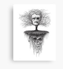 Edgar Allen Poe, Poetree Canvas Print
