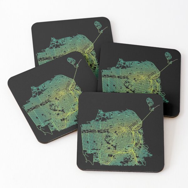 Item preview, San Francisco, USA Colored Street Network Map Graphic designed and sold by ramiro.