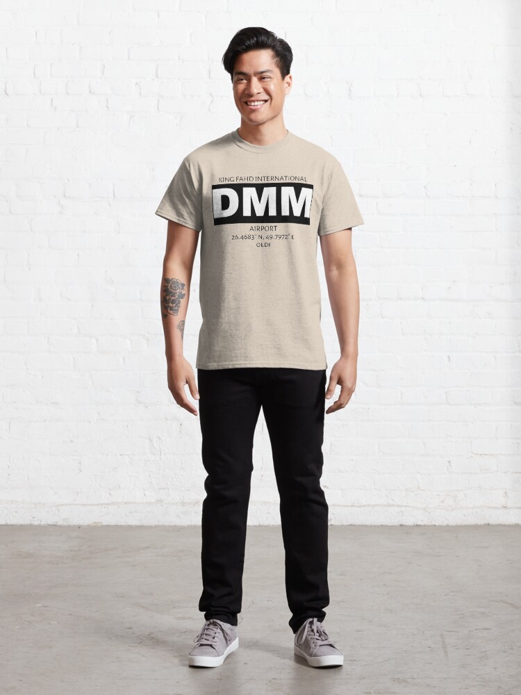 Thumbnail 3 of 7, Classic T-Shirt, King Fahd International Airport Dammam DMM designed and sold by AvGeekCentral.