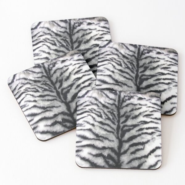 Item preview, White Tiger Print Animal Skin Fur Pattern designed and sold by Angelinas.