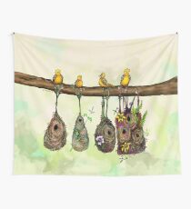 Oriole Nests - No place like home (Rainbow) Wall Tapestry