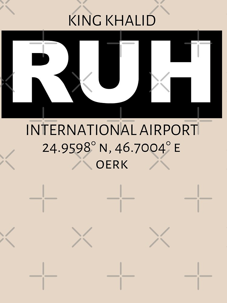Thumbnail 7 of 7, Classic T-Shirt, King Khalid International Airport Riyadh RUH designed and sold by AvGeekCentral.