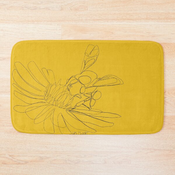 Item preview, Bee on Flower - Onelineart by Isa Miller designed and sold by Isa-Miller.