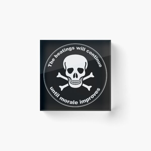 Item preview, The Beatings Will Continue Gag Gift Clock designed and sold by AMagicalJourney.