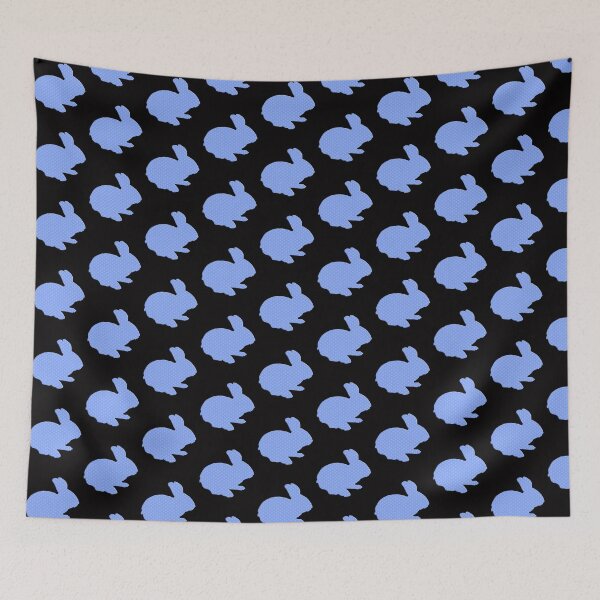 Aperçu de l'œuvre Mignon lapin bleu à pois créée et vendue par Atteestude.