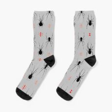 Latrodectus Black Widow spider pattern Socks
