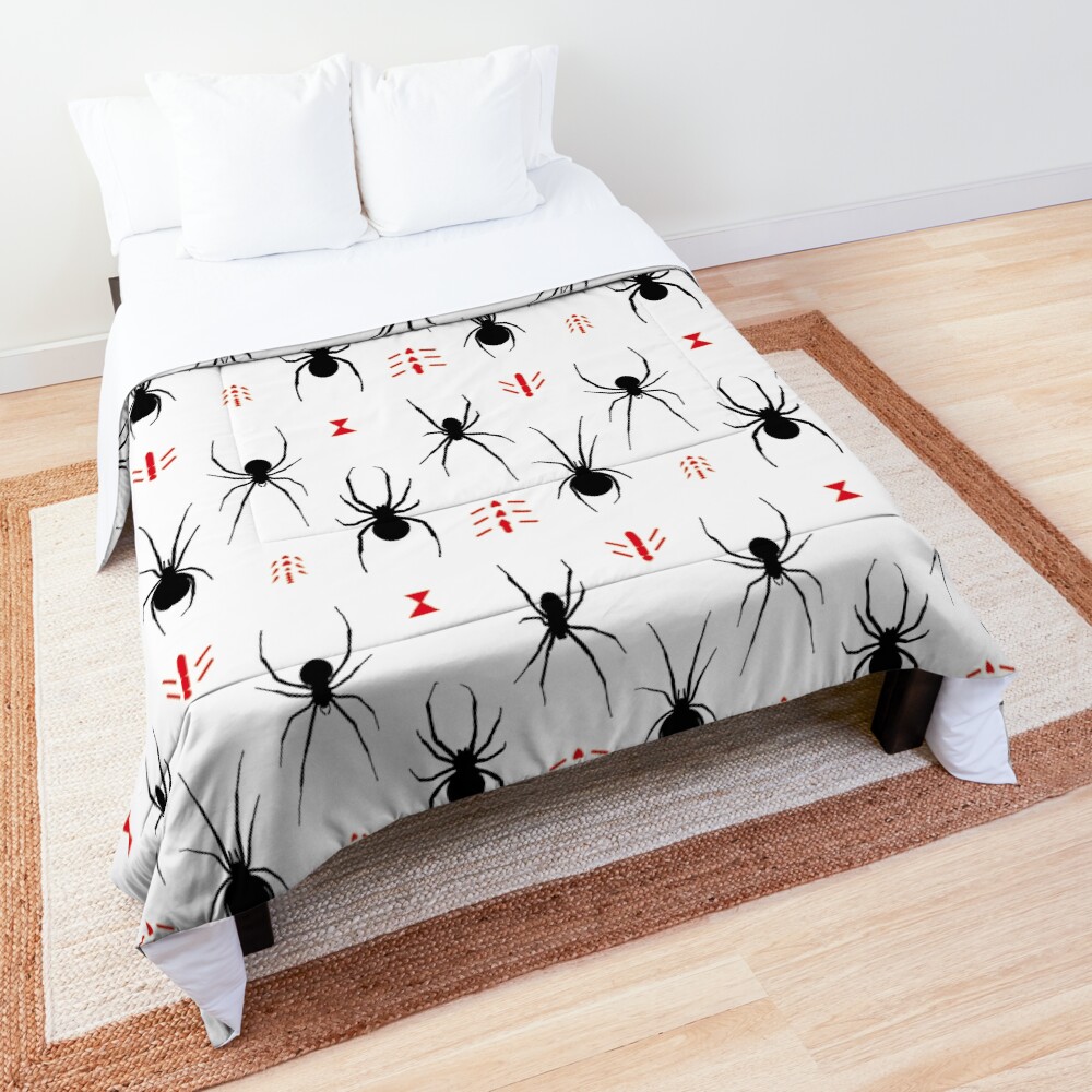 Latrodectus Black Widow spider pattern Comforter