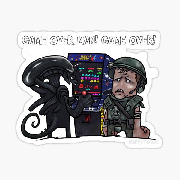 GAME OVER MAN! GAME OVER! Sticker