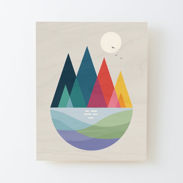 Somewhere Wood Mounted Print