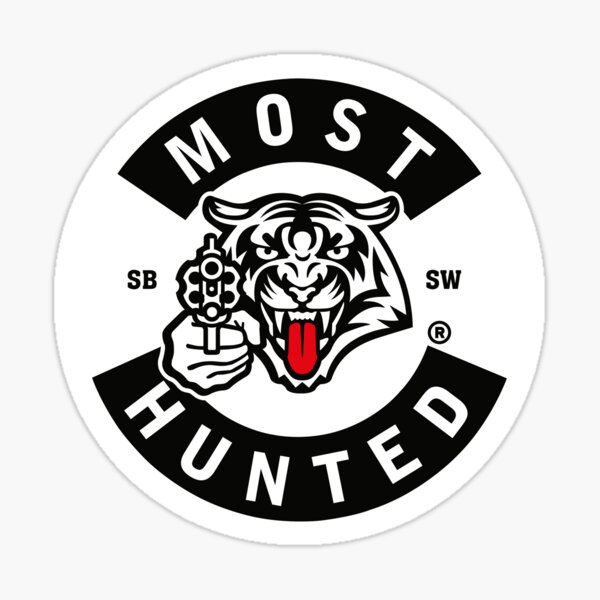 MOST HUNTED TIGER TONGUE SAVE WILDLIFE Sticker