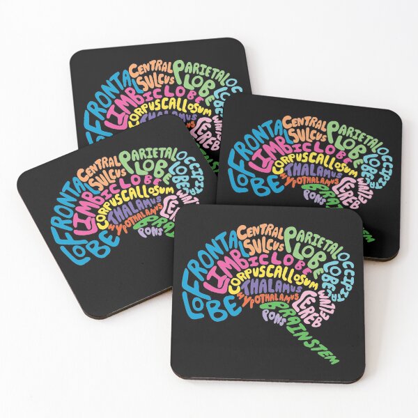 Item preview, Human Brain Anatomy using Typography designed and sold by Geek-topia.