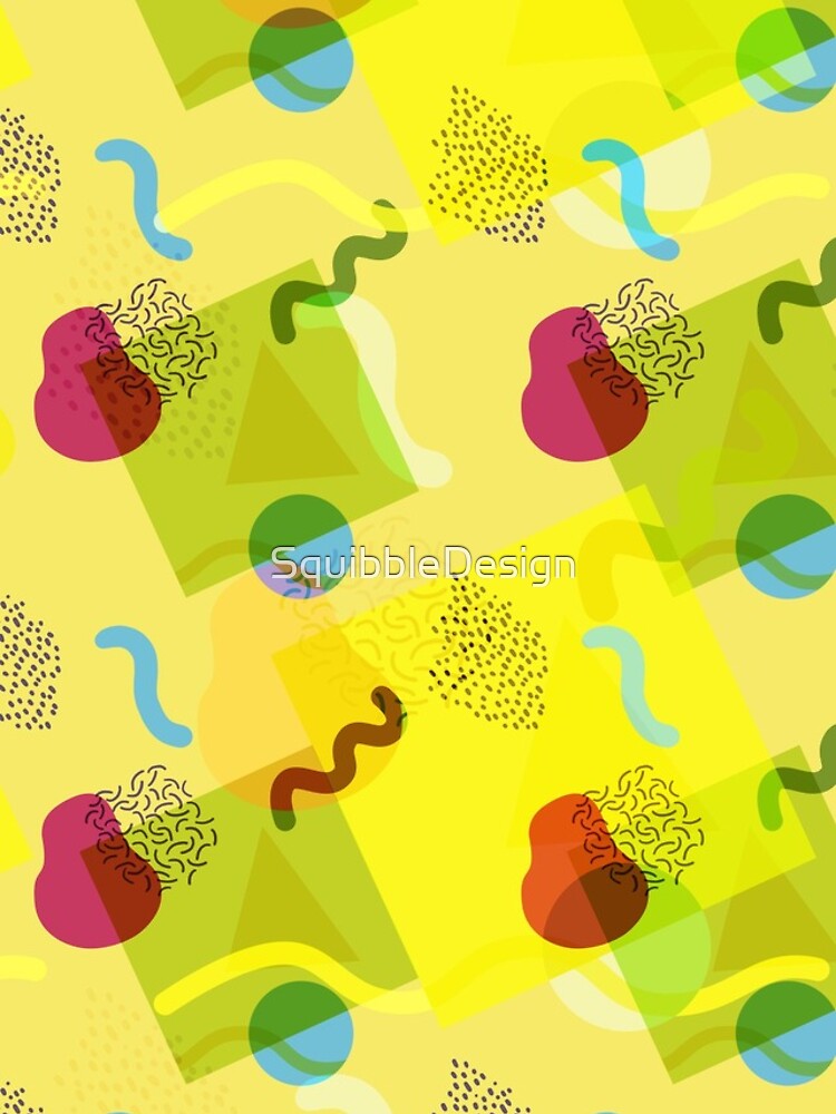 Thumbnail 5 of 5, iPhone Case, Neo Memphis Fun Pattern Yellow designed and sold by SquibbleDesign.