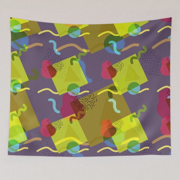 Item preview, Neo Memphis Fun Pattern Purple designed and sold by SquibbleDesign.
