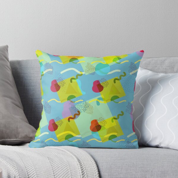 Artikelvorschau, Neo Memphis Fun-Muster - Blau entworfen und verkauft von SquibbleDesign.
