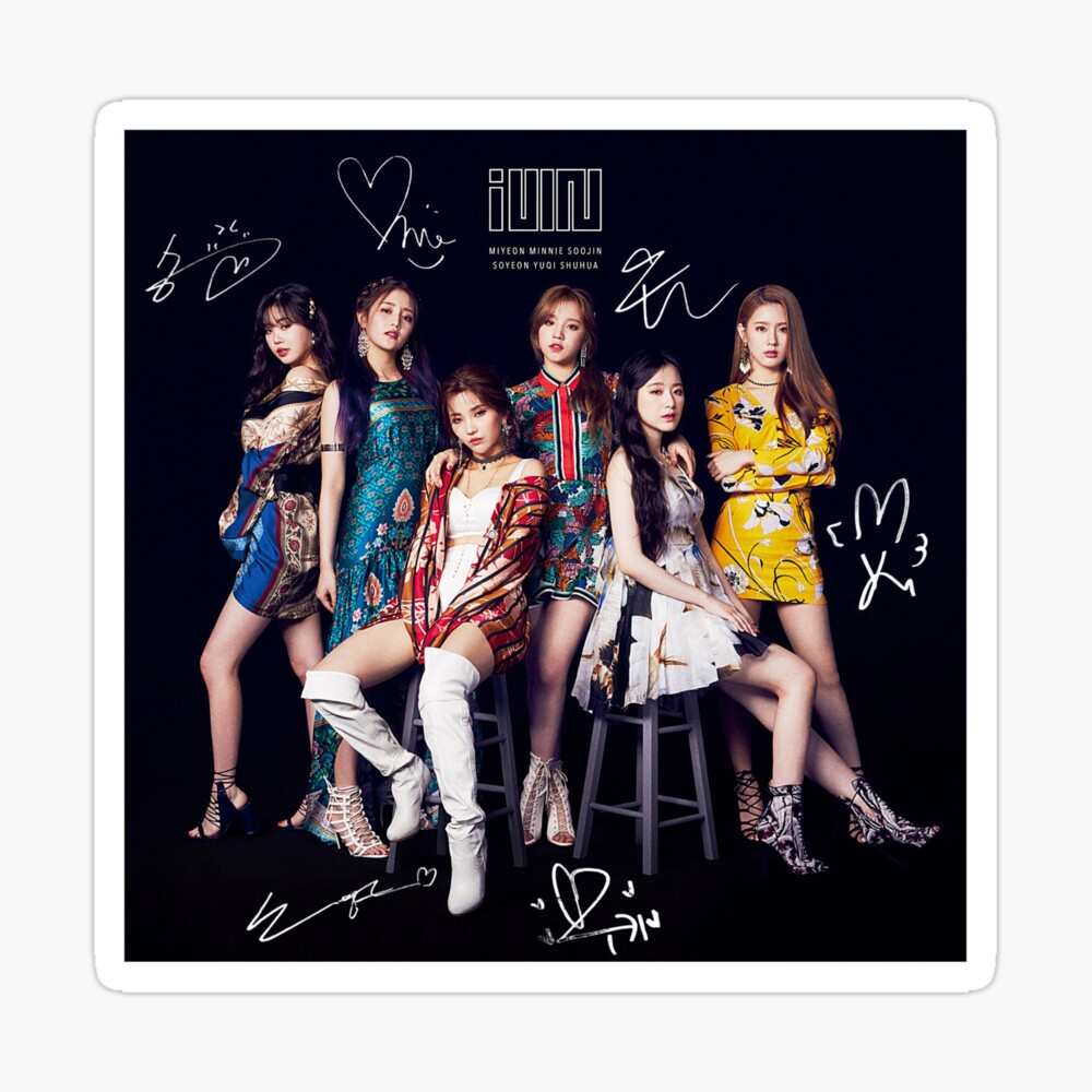 G I Dle 여자 아이들 Latata Jp Version Group With Printed Autographs Design 1 Spiral Notebook By Kpopmarketplace Redbubble