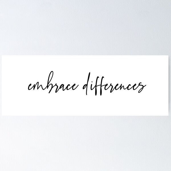 Item preview, embrace differences designed and sold by addtotaste.