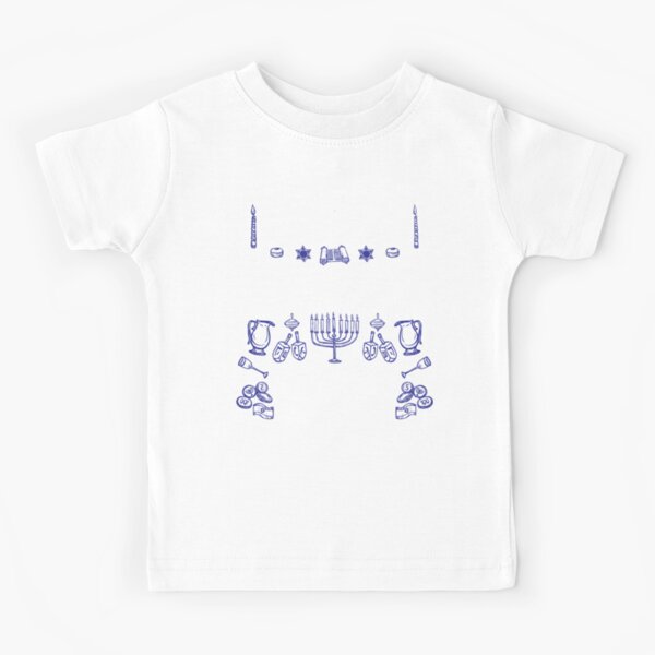 Item preview, Jewish Hanukkah Tshirt Matzu Balls Hebrew Candle Menorah designed and sold by DSWShirts.