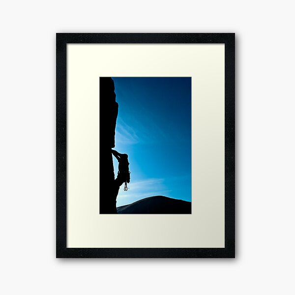 Rock climber Framed Art Print