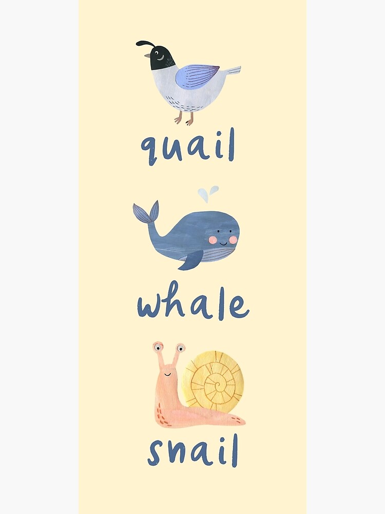 "Cute Rhyming Animals for Kids. Papercut Nursery Design on Light Yellow