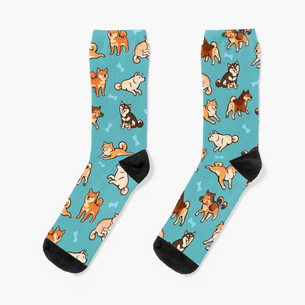 shibes in blue Socks