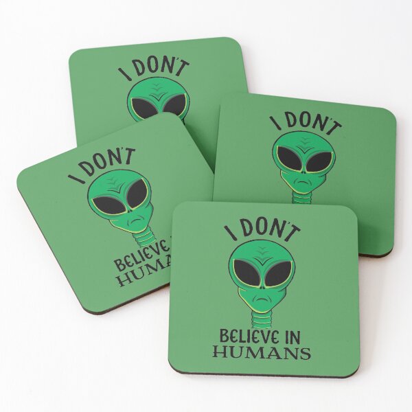 Item preview, Funny I Don't Believe In Humans Green Alien designed and sold by tronictees.
