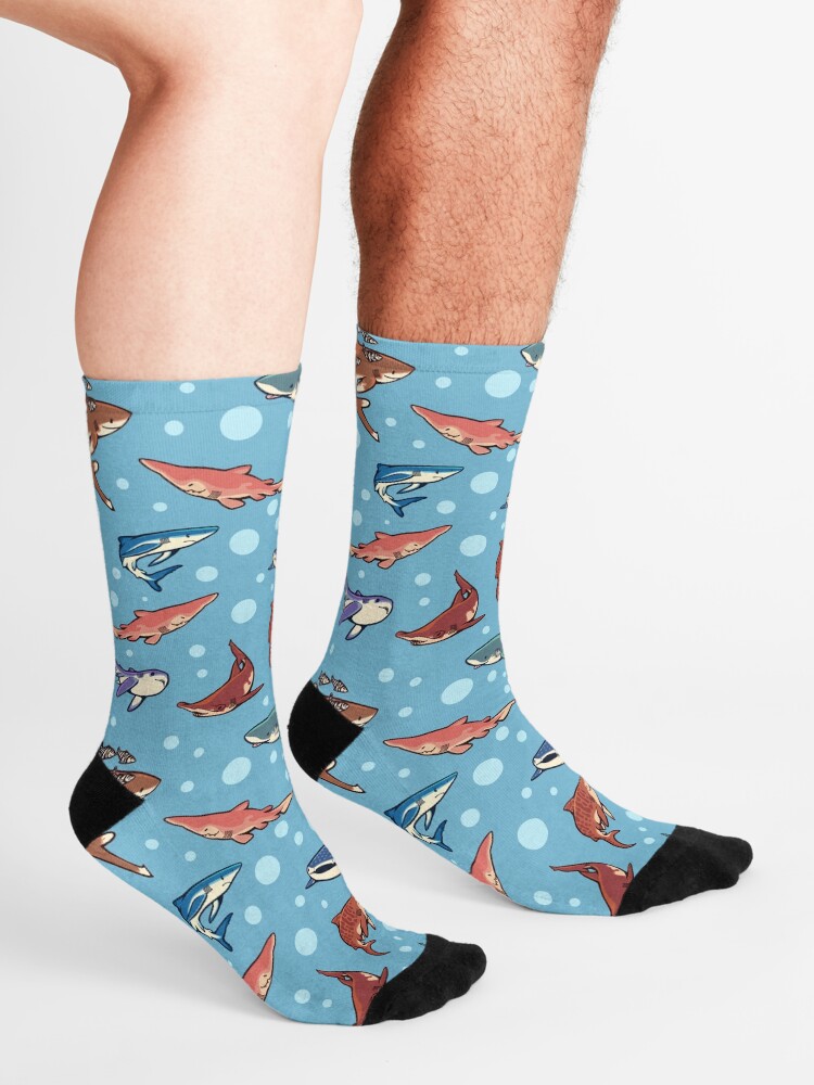 Alternate view of Sharks in the light blue Socks