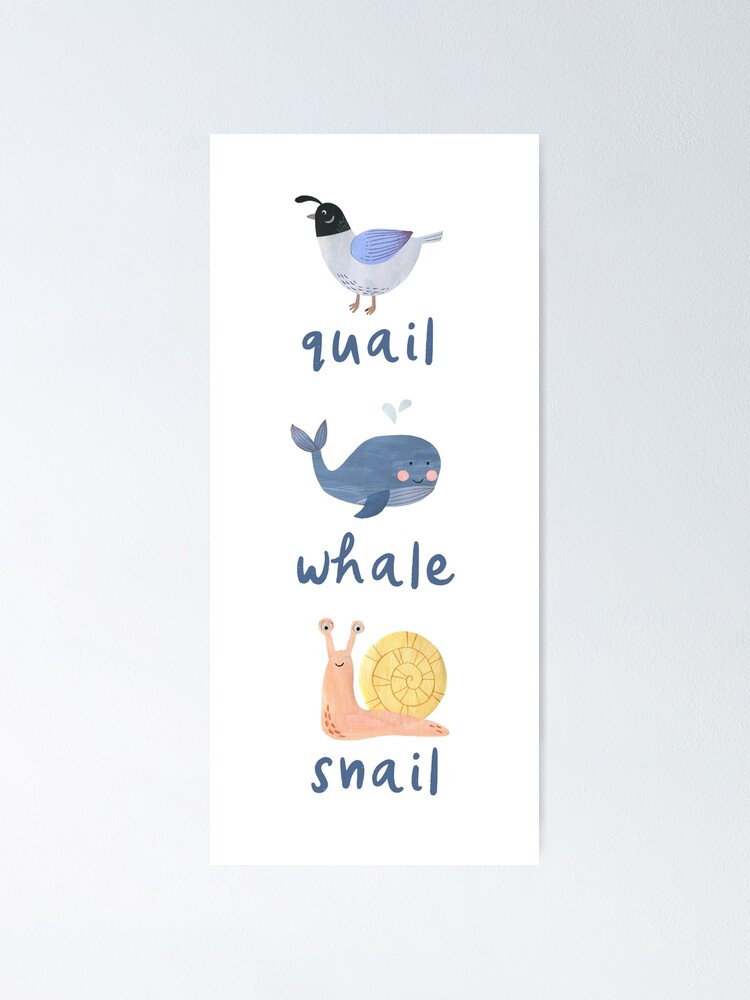 "Cute Rhyming Animals for Kids. Papercut Nursery Design on White Solid