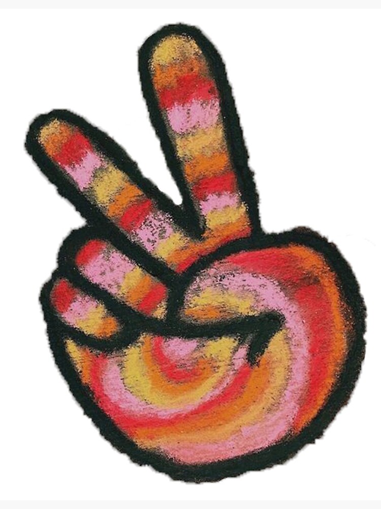 Chalk Peace Sign Greeting Card By Oliviaeneil Redbubble