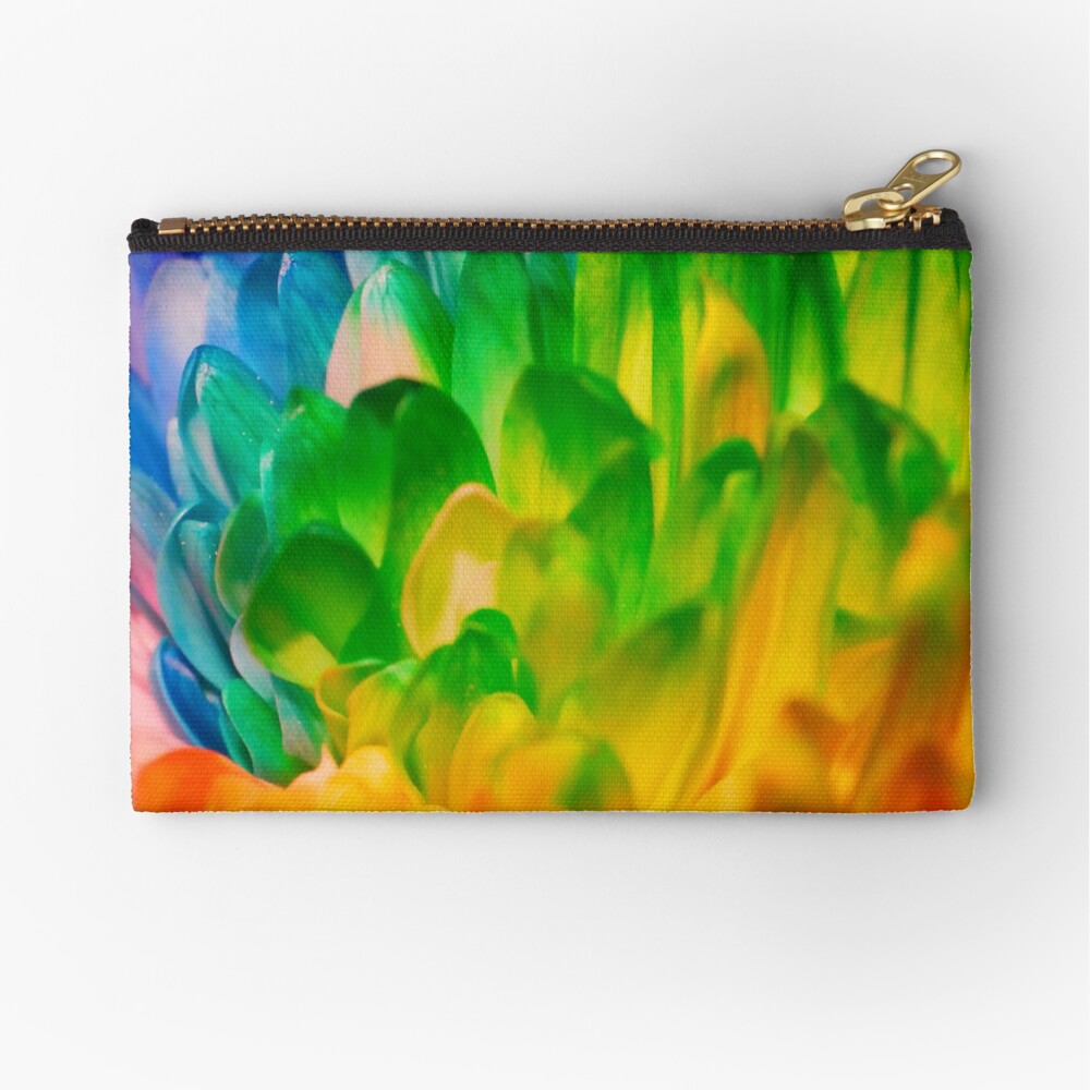Rainbow Flower #1 Zipper Pouch