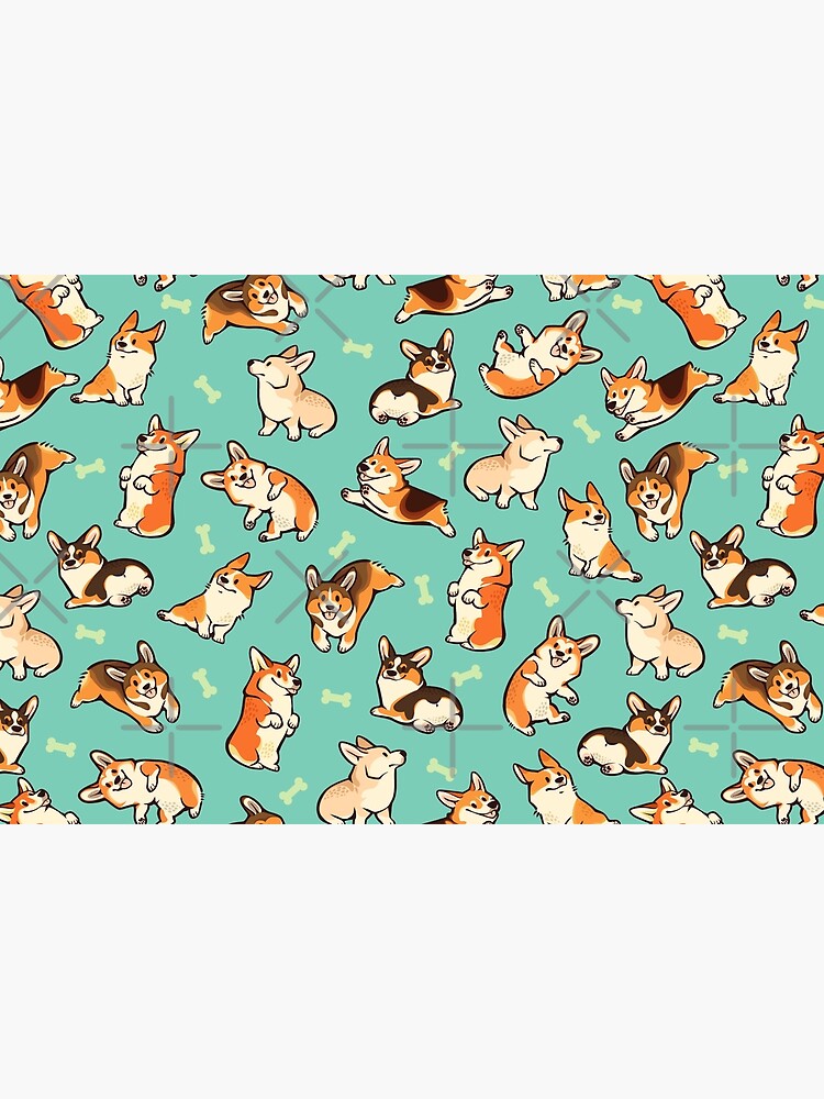 Jolly corgis in green by Colordrilos