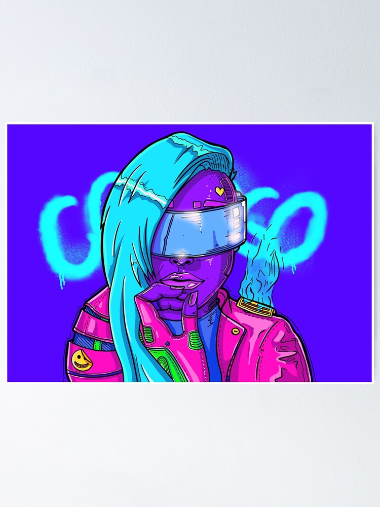 Alternate view of Cyberpunk Girl Poster