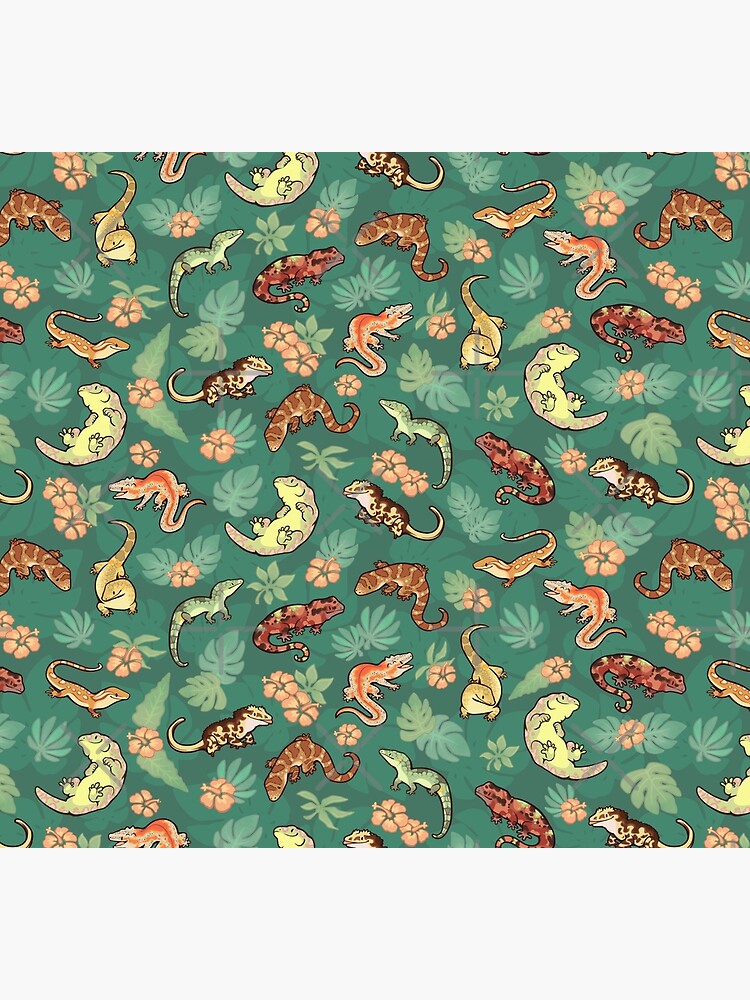 Gecko family in green by Colordrilos