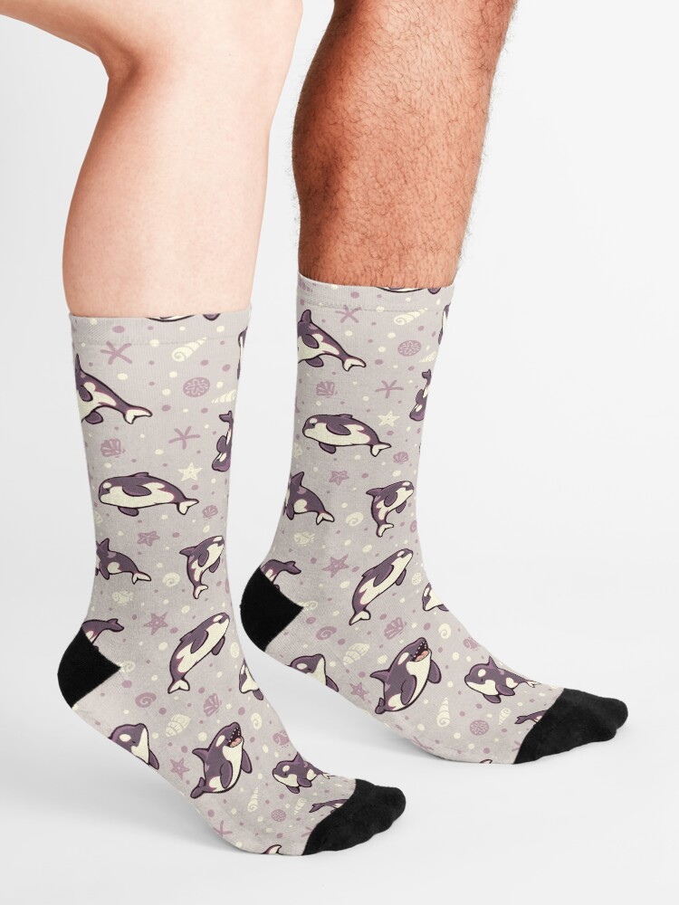 "Jelly bean orcas " Socks by Colordrilos Redbubble