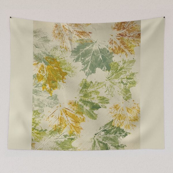 Item preview, Maple Leaves Hand Painted in bayberry, mustard and ivory designed and sold by djrunnels.