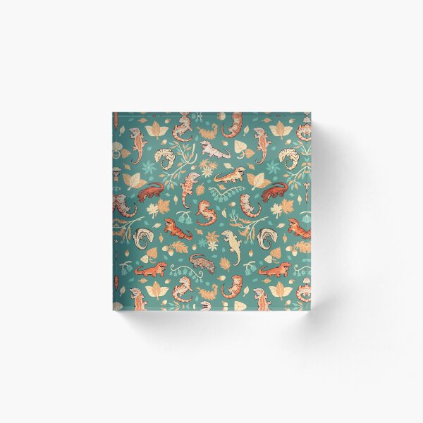 Item preview, Autumn geckos in green designed and sold by Colordrilos.