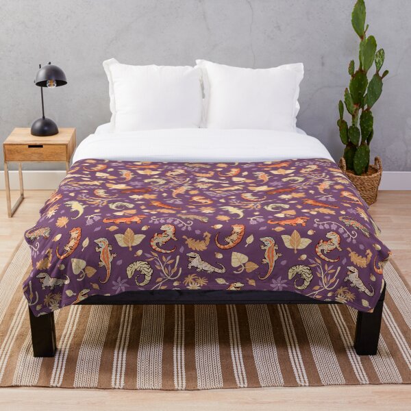 Item preview, Autumn geckos in purple designed and sold by Colordrilos.