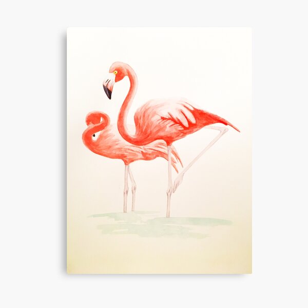 flamingo couple Canvas Print
