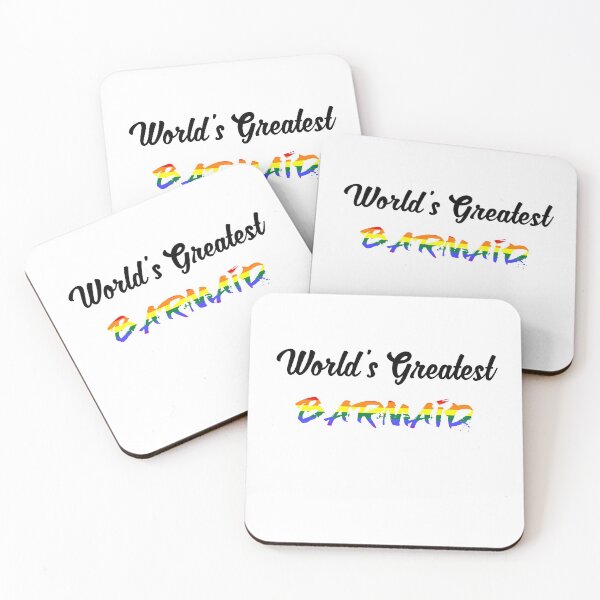 Item preview, Worlds Greatest Barmaid pride colours  designed and sold by qlobba.