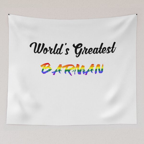 Item preview, Worlds Greatest Barman pride colours  designed and sold by qlobba.