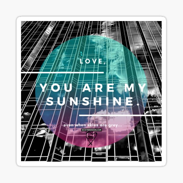 You Are My Sunshine Sticker