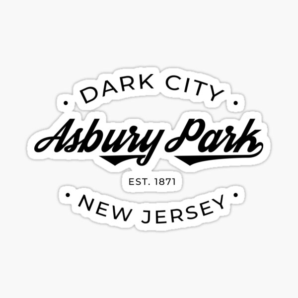 "Asbury Park New Jersey Dark City Logo" Sticker for Sale by