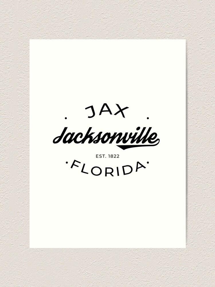 "Jacksonville Florida Jax Logo" Art Print for Sale by PeerlessMerch Redbubble