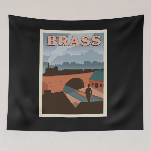 Item preview, Brass Board Game- Minimalist Travel Poster Style - Gaming Art designed and sold by MeepleDesign.