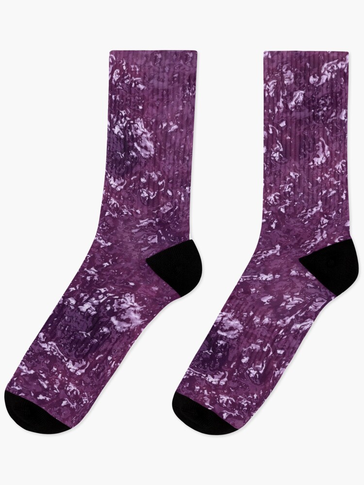 Thumbnail 1 of 5, Socks, Grape Jelly Spread Pattern designed and sold by GroovyRaffRaff.